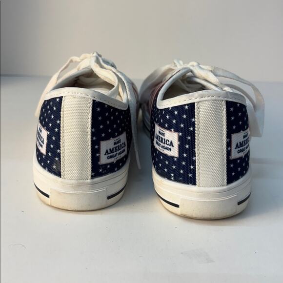 Make America Great Again Unisex Red/White Striped Sneakers  39UK US W/8.5 M/7 - Picture 3 of 9